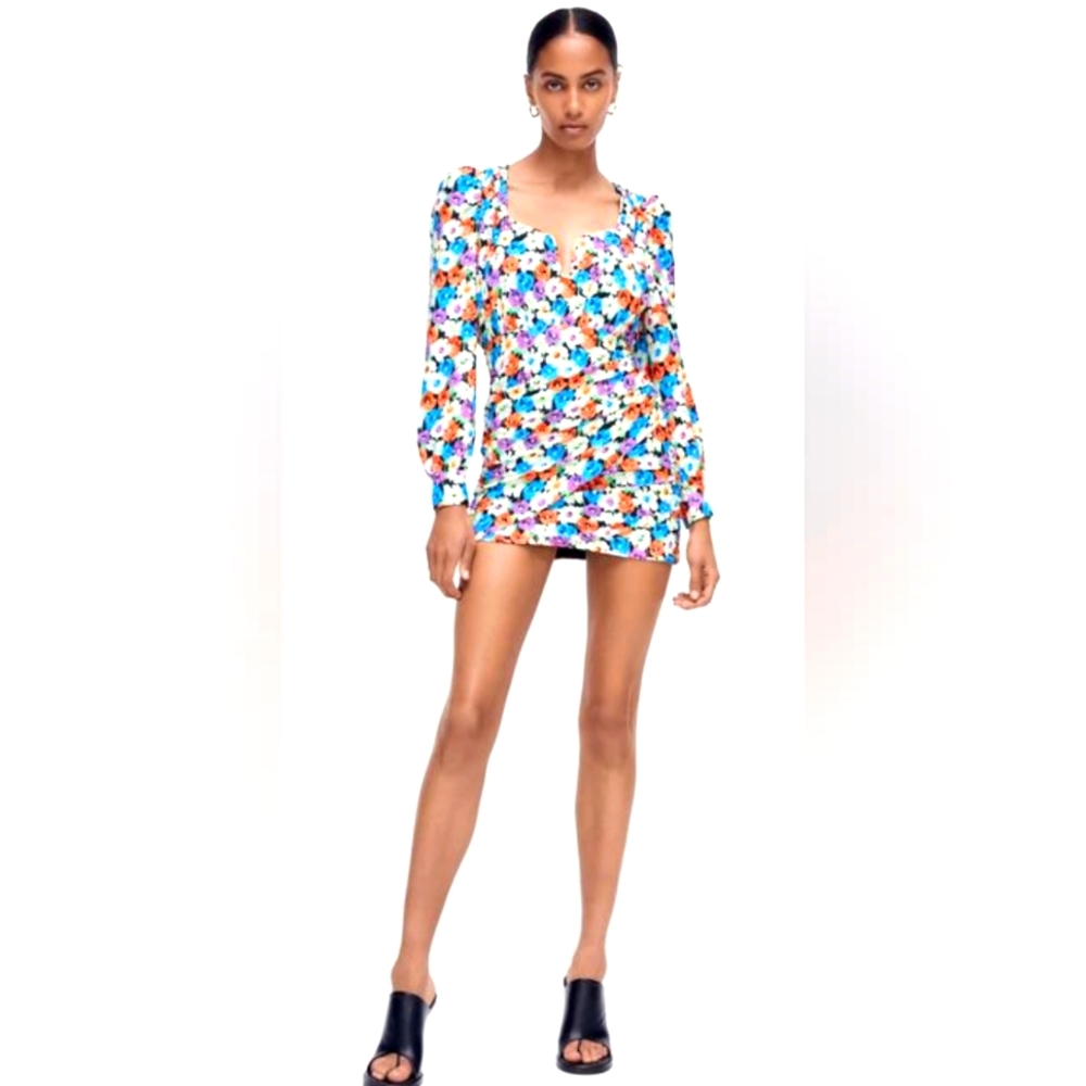 ZARA floral print dress Size Medium 8782/672